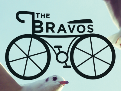 Bravos logo bicycle birds branding logo love wedding