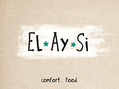 El Ay Si Logo branding comfort food logo restaurant texture