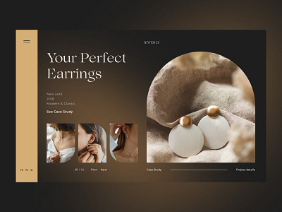 Website concept for a jewelry store design jewelry web design