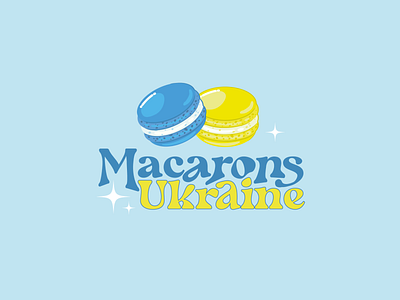 MacaronsUkraine branding confectionery logo
