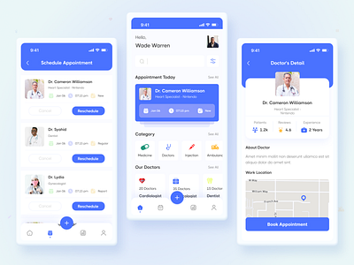 MedicON app design apps care consultation covid doctor health healthcare medical medicine mobile patient top ui ui design uiux user interface ux ux design