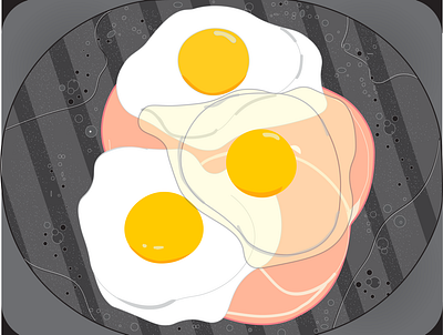 Frying Breakfast design graphic design icon illustration logo ui