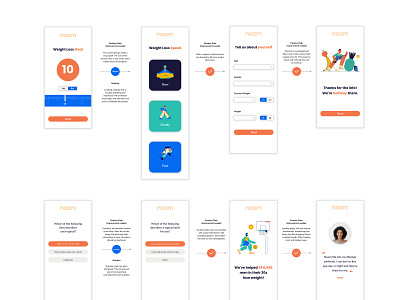 Noom Onboarding Journey branding design journey ui ux