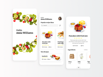 Cooking App Design app design mobile design ui ux