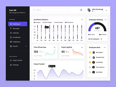 FAST HR app concept design desktop figma ui ux