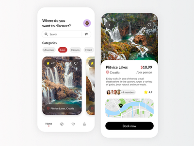 Travel App Design app design mobile design ui ux