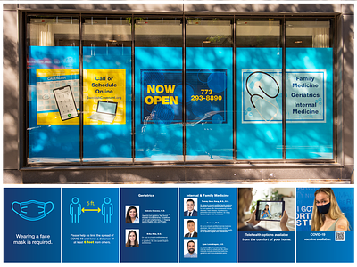 Swedish Medical Group Window Posters branding graphic design illustrartion large format graphics