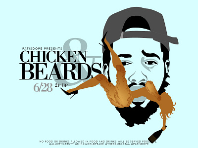 Chicken & Beards (Pt. 1) beard chicken event flyer flyer fvce fvce creative logo morgan hatton morganhatton party