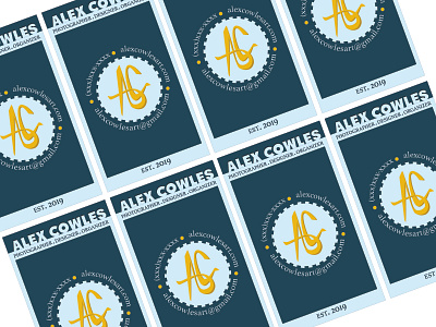 Alex Cowles ArtBusiness Card branding business card business card design