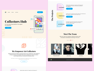 Collectors Hub Landing Page design landing ui user experience user interface ux website