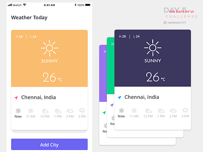 100 Days of UI - #5 100days challenge ui ux weather