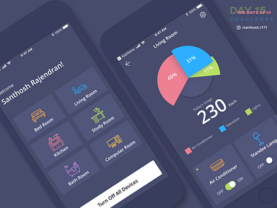 100 Days of UI - #15 app challenge dark home ios mobile smart ui ux