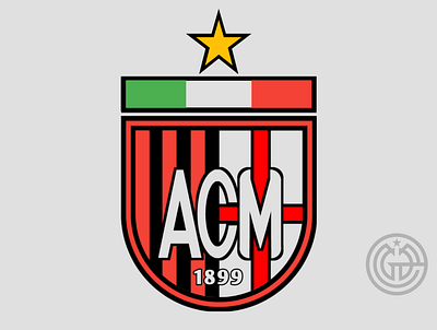 Redesign logo AC MILAN ( I ) branding design design logo football design logo soccer graphic design logo rebranding logo redesign logo