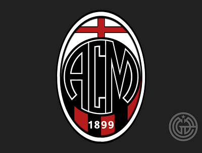 Redesign logo AC MILANO ( IV ) branding design design logo football design logo soccer graphic design logo rebranding logo