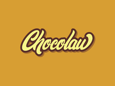 CHOCOLAW - Hand Lettering Logotype brushpen calligraphy chocolate gold handlettering lettering logo logotype vector