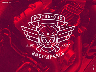 Motorious Hardwheels automotive biker cartoon flat for sale illustration monoline motorcycle skull summer t shirt vector