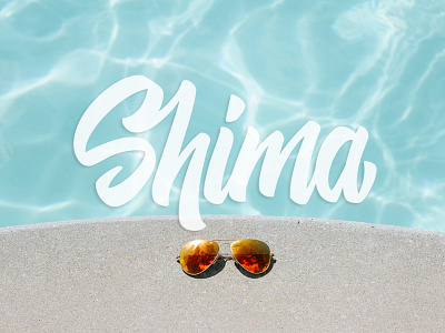 SHIMA brushpen calligraphy lettering logotype typography