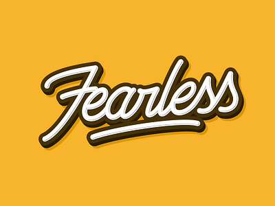 Fearless brushpen calligraphy handlettering lettering logo logotype vector