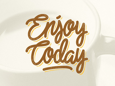 Enjoy Today brushpen calligraphy hand lettering lettering logotype monoline single stroke typography