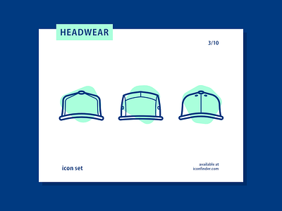 Headwear Icon Set apparel clothing headwear icon iconography outfit symbol ui urban user interface ux