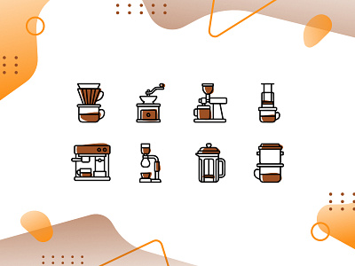 Coffee Brewing - Icon Set