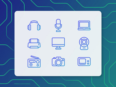 Electronic / Device Icon Set apps device icons illustration interface uiux vector