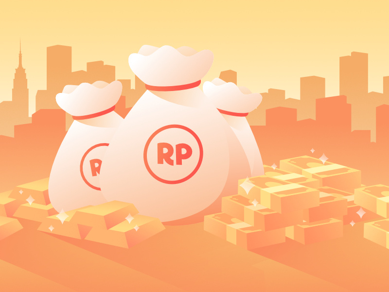 Seandainya Kita Kaya gradient interface uiux illustration vector icons