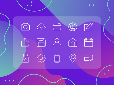 Rounded UI Icon Set (FREE DOWNLOAD) gradient icons illustration interface uiux vector