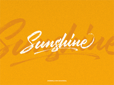 Sunshine brushpen calligraphy lettering typography vector