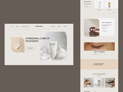 Web Design for Cosmetics Store branding cosmetics design ui ux web webdesign