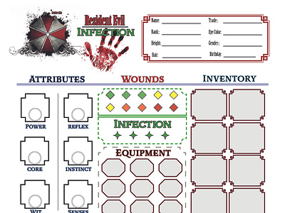 Resident Evil Dungeons And Dragons Character Sheet