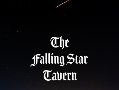 The Falling Star Tavern Menu design illustration typography