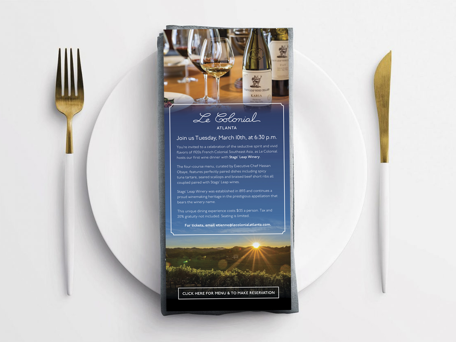 Le Colonial Menu Insert by Michael Lowe on Dribbble