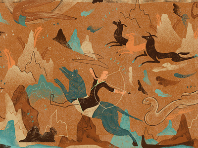 Traditional cave painting of China