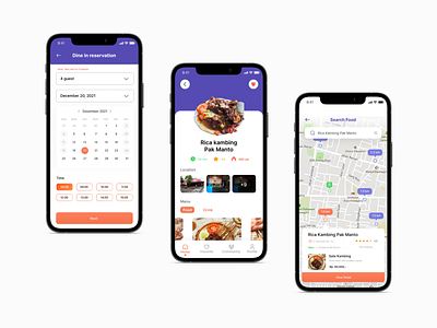 Eathentic - Authentic Food mobile App authentic food delivery food maps take away traditional food ui design ux design
