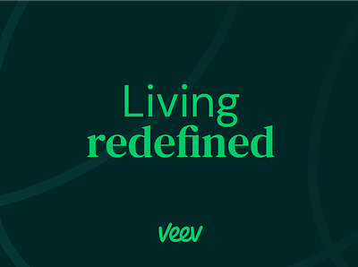 Living redefined - Veev 2.0 branding design layout typography