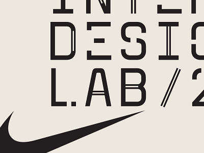 Nike Int. Design Lab lockup logo typography