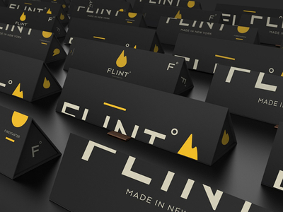 Flint Packaging fire firestarter flint logo process product