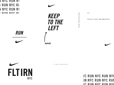 NIKE RUN NYC brand design flatiron lockup new york nike nyc passing lane run nyc running swoosh typography