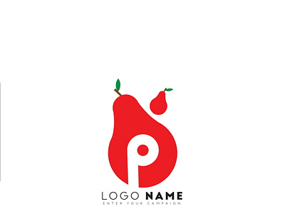 Red Pear Illustration logo design