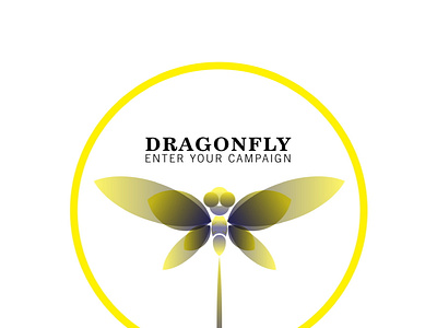 Dragonfly illustration logo design