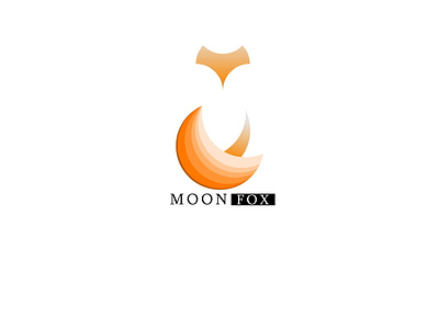 Moon Fox illustration logo design
