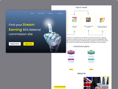 Crypto Investment landing page crypto design investment landingpage ui ux web page