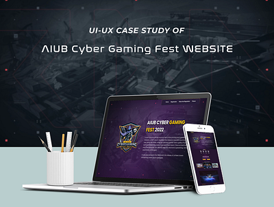 AIUB CYBER GAMING FEST WEBSITE branding cyber gaming design gaming website graphic design ui uiux user exp ux
