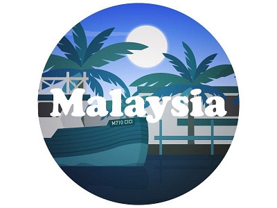 travel in Malaysia illustration