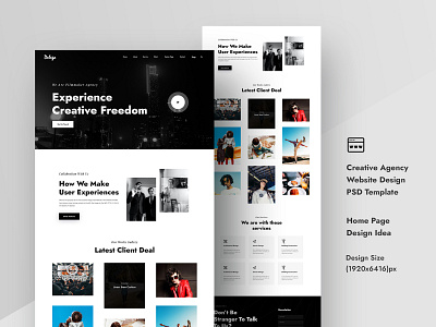 Digital And Creative Agency Web Design Template clean design creative agency digital agency portfolio ui ux web app web design web site