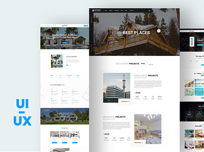 Single Real Estate Website Design branding clean design corporate landing page real esate ui ui design ux ux design website