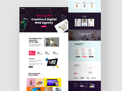 Digital and Creative Agency blog clean design creative agency design digital agency landing page modern one page personal blog personal portfolio portfolio ui ui design ux design website