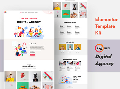 Creative and Digital Agency clean design creative agency design digital agency elementor landing page modern portfolio startup ui ui design ux ux design web design website design