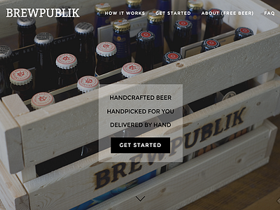 BrewPublik Homepage beer homepage startup website